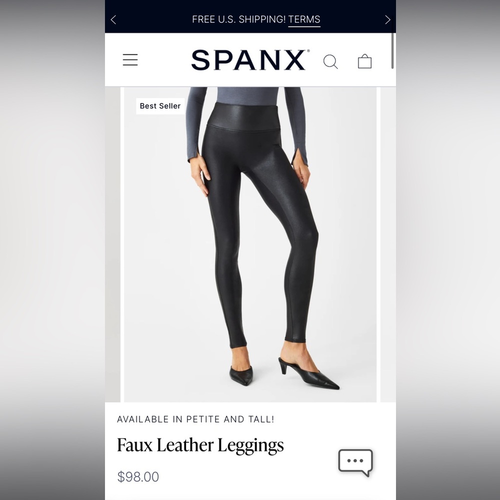 Spanx Faux Leather leggings size M
